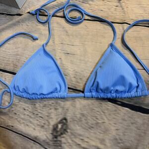 Xhilaration Juniors Triangle Bikini Swim Top, Blue Size M New